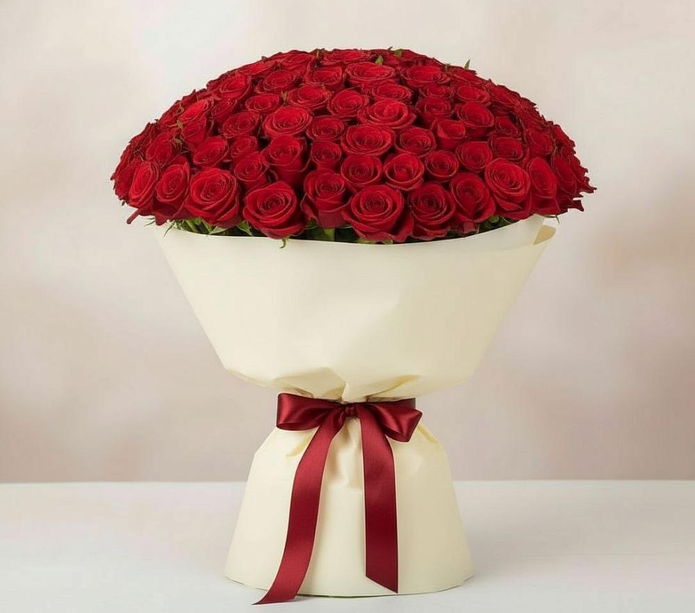 Букет 101 Красная роза Милано в Цимлянском