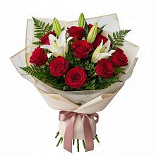 Букет цветов из:  Лилии и Розы в Цимлянском