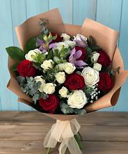 Букет цветов из:  Розы и Альстромерии в Цимлянском