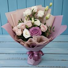 Букет цветов из:  Розы и Лизиантусы в Цимлянском