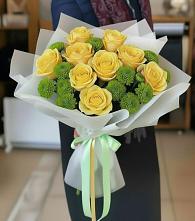 Букет цветов из:  Хризантемы и Розы в Цимлянском