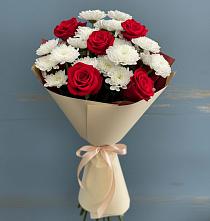 Букет цветов из:  Розы и Хризантемы в Цимлянском
