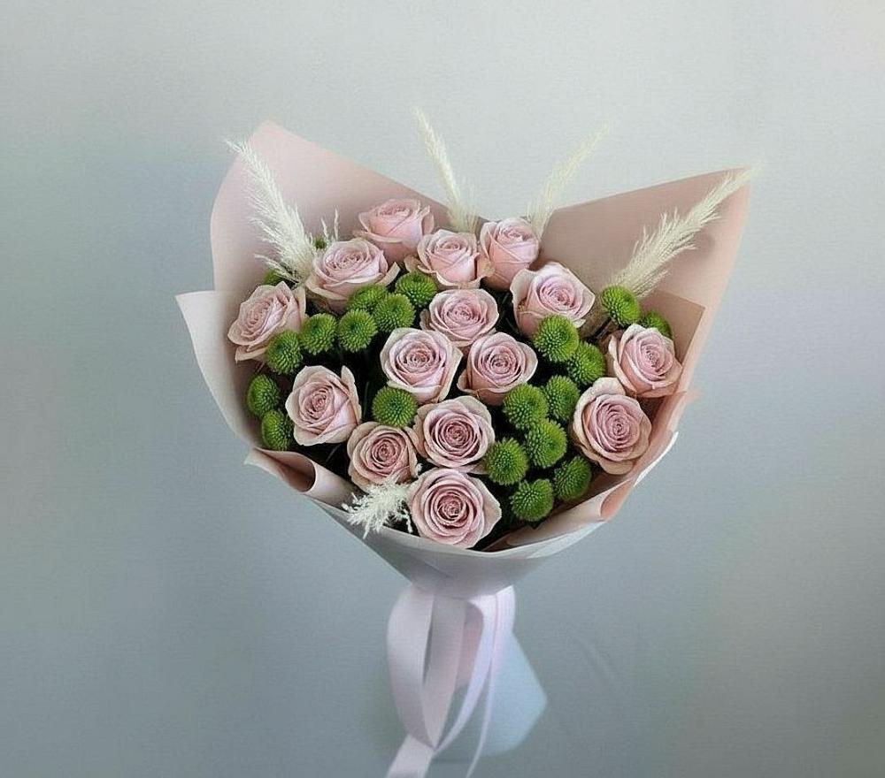 Букет цветов из: Розы и Хризантемы в Цимлянском