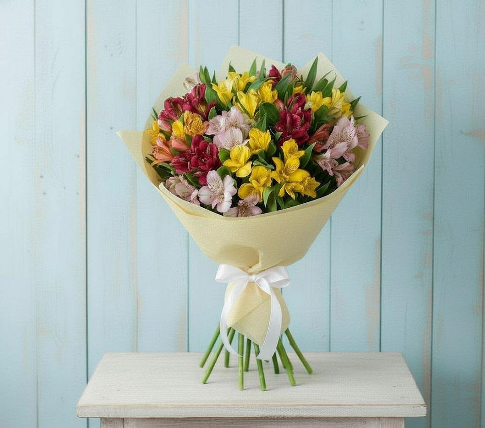 Букет цветов из: Альстромерии в Цимлянском