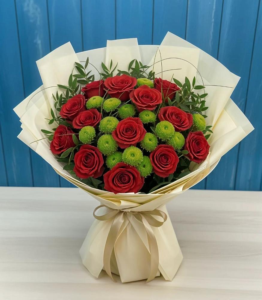 Букет цветов из: Розы и Хризантемы в Цимлянском