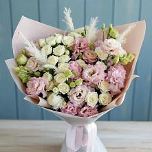 Букет цветов из:  Альстромерии и Розы #REPLACE_PRED# Цимлянском
